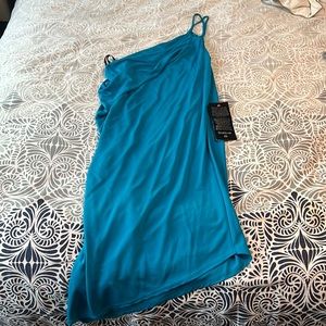 Nwt Bebe aqua blue sexy one shoulder size medium